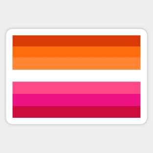 Lesbian Pride Flag (Orange-Pink 7-Stripe Variant) Sticker